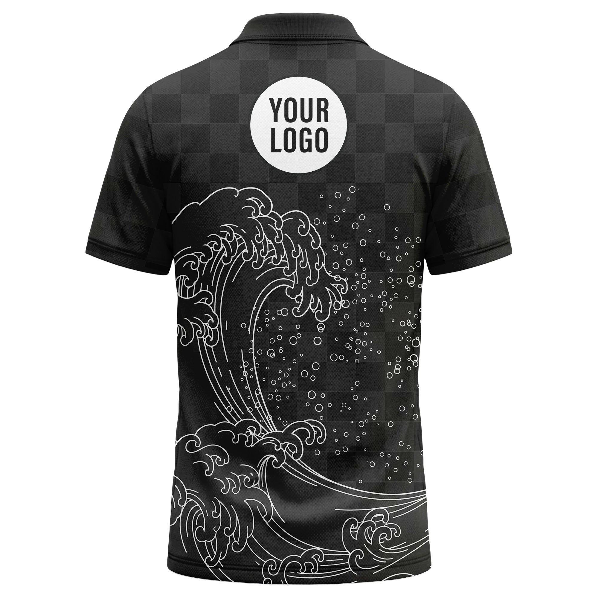 Personalized Japanese Wave Polo Shirt – Custom Logo & Color Team Uniform