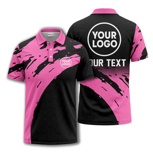 abstract paint splash polo shirt for modern golfers