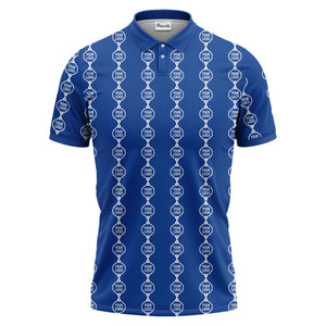 chain link customizable logos black white graphic polo shirt