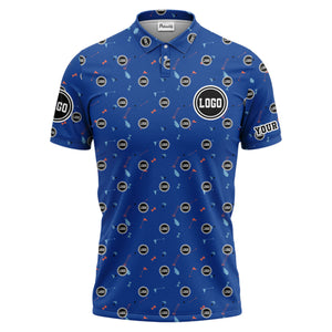 custom multi color golf sports custom logo polo shirt with team event tournament style hawaiian shirt