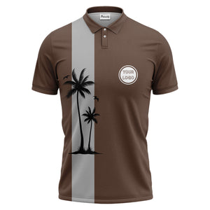 tropical palm tree polo shirt custom polo shirt