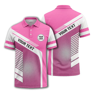 hexagon diagonal stripe geometric custom logo modern polo shirt