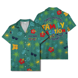 hibiscus palm sunglasses watercolor hawaiian shirt for men