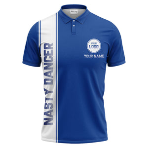 repeating logo & custom text illustration polo shirt for team sports