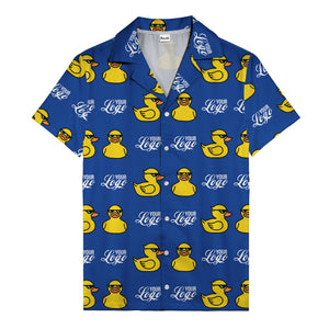 sunglassed rubber ducky parade custom logo hawaiian shirt