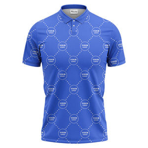 white circles custom logo placement polo shirt for corporate professionals