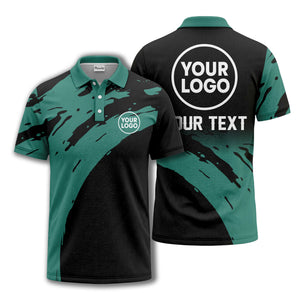 abstract paint splash polo shirt for modern golfers