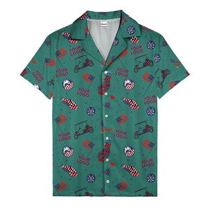 american golf flags bald eagles golf carts hawaiian shirt for men