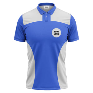 black white contrast panel customizable logo polo shirt for men