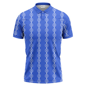 chain link customizable logos black white graphic polo shirt