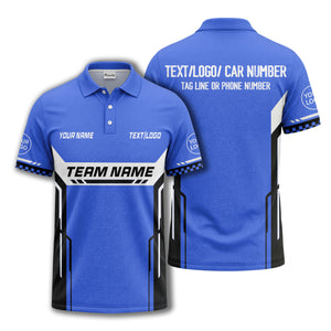 customizable team name geometric stripes polo shirt for men