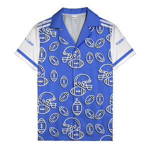 football helmets & balls repeat hawaiian shirt for men