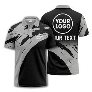 abstract paint splash polo shirt for modern golfers