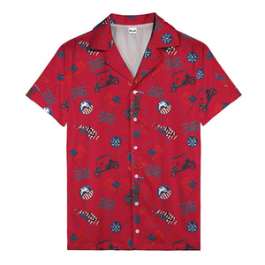 american golf flags bald eagles golf carts hawaiian shirt for men