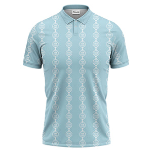 chain link customizable logos black white graphic polo shirt