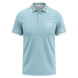 custom logo minimalist polka dot golf polo shirt