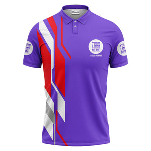 custom multi color geometric abstract modern men's performance polo shirt