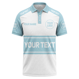 customizable logo & text sport jersey polo shirt for team gear