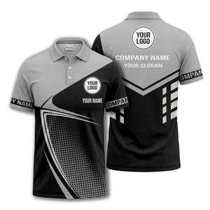 diagonal stripe dot geometric polo shirt for men
