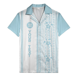 polynesian tribal turtles & hibiscus stripes black white hawaiian shirt