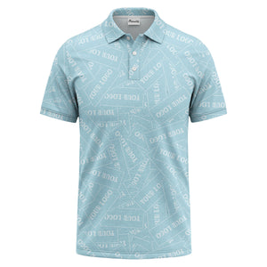 repeat your logo on black ground custom polo shirt
