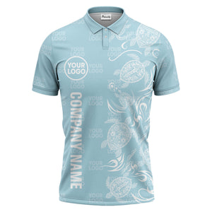 tribal sea turtle swirl black white artwork polo shirt for beach days
