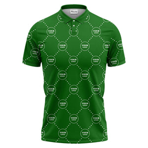 white circles custom logo placement polo shirt for corporate professionals