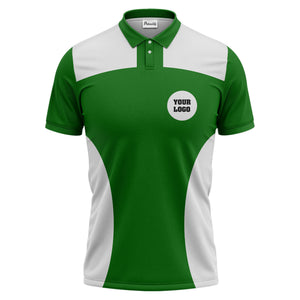 black white contrast panel customizable logo polo shirt for men