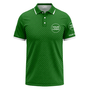 custom logo minimalist polka dot golf polo shirt