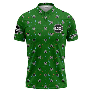 custom multi color golf sports custom logo polo shirt with team event tournament style hawaiian shirt