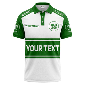 customizable logo & text sport jersey polo shirt for team gear