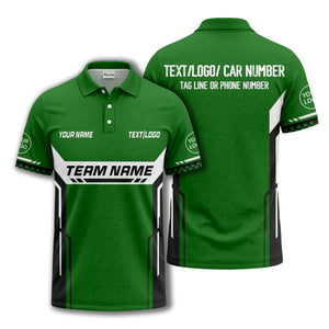 customizable team name geometric stripes polo shirt for men