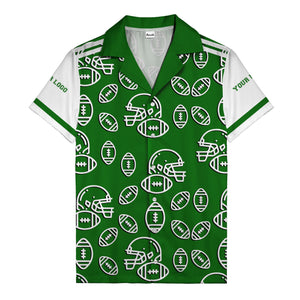football helmets & balls repeat hawaiian shirt for men