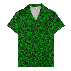 hexagon dot repeating custom text abstract geometric hawaiian shirt