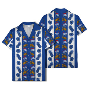 sea turtles & pineapple hibiscus striped hawaiian shirt