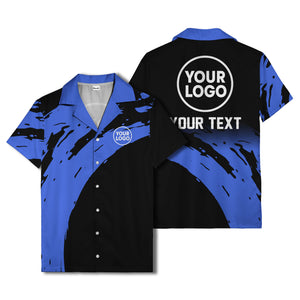 abstract paint splash modern art hawaiian shirt for men