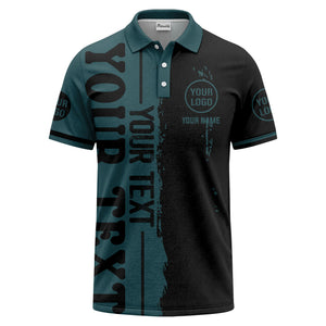 custom name & logo bold graphic personalized polo shirt