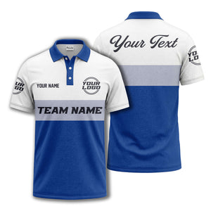 custom team name logo horizontal stripe polo shirt for men