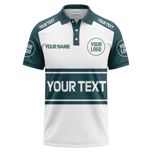 customizable logo & text sport jersey polo shirt for team gear