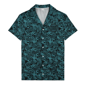 hexagon dot repeating custom text abstract geometric hawaiian shirt