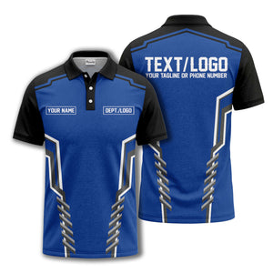 monochrome geometric lines custom name logo polo shirt for departments
