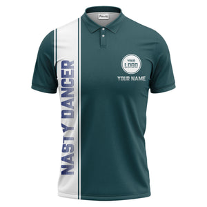 repeating logo & custom text illustration polo shirt for team sports