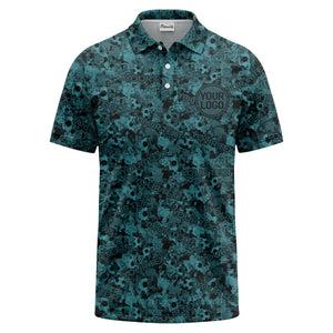 soccer ball camouflage custom logo polo shirt for men