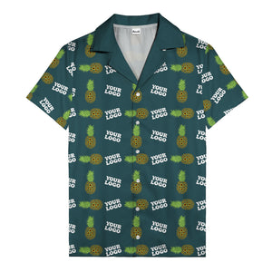 sunflower pineapple mosaic hawaiian shirt for men