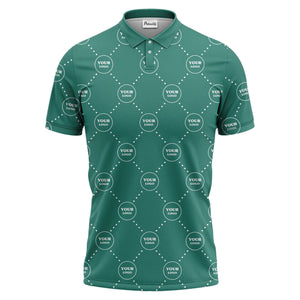white circles custom logo placement polo shirt for corporate professionals