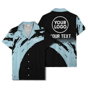 abstract paint splash modern art hawaiian shirt for men