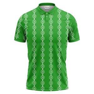 chain link customizable logos black white graphic polo shirt