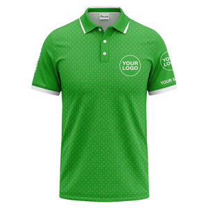 custom logo minimalist polka dot golf polo shirt
