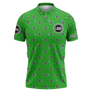 custom multi color golf sports custom logo polo shirt with team event tournament style hawaiian shirt