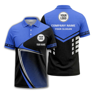 diagonal stripe dot geometric polo shirt for men